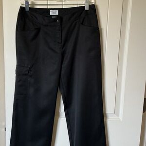 Izod black satin cargo golf classic pants size 4.